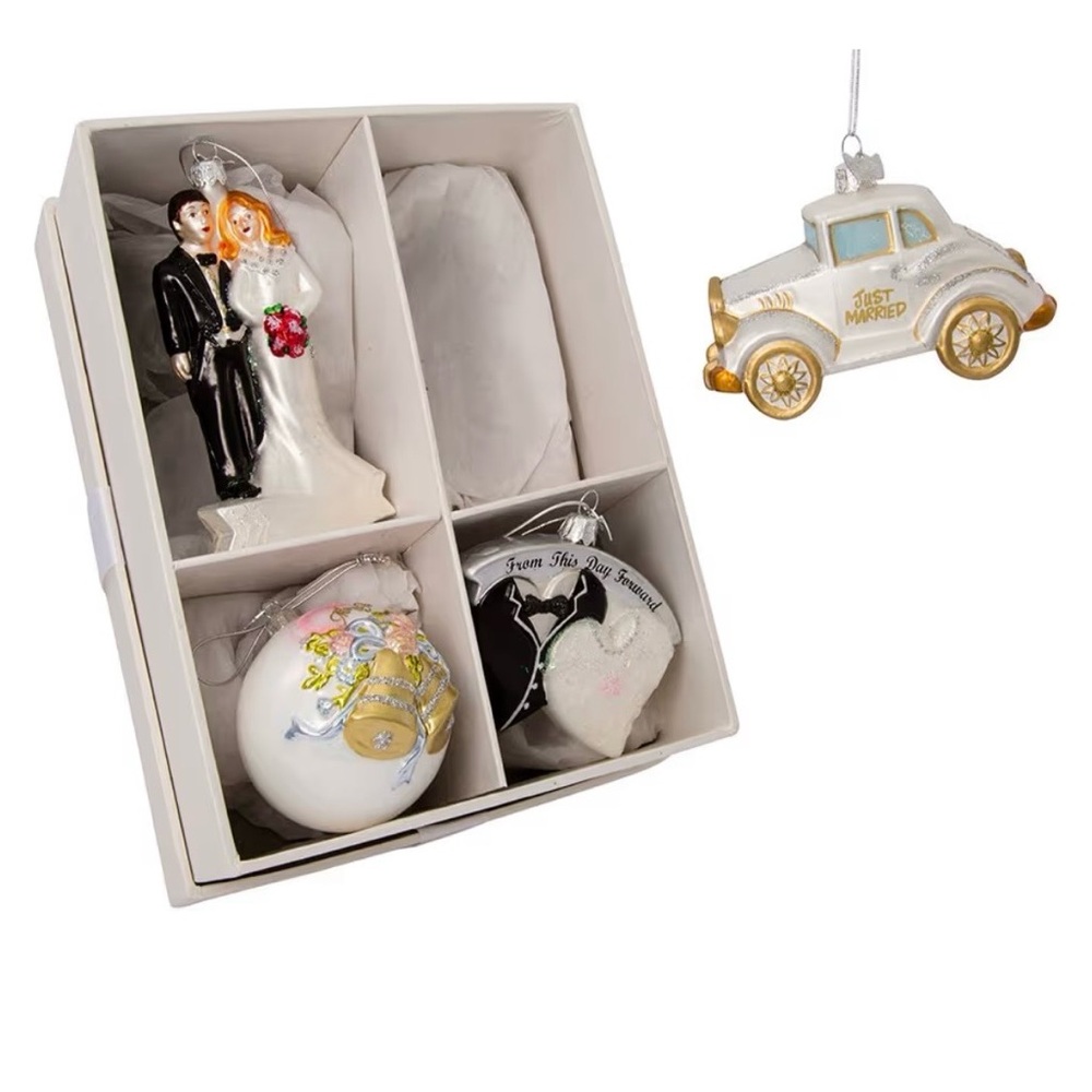 Kurt Adler Wedding Ornament Set